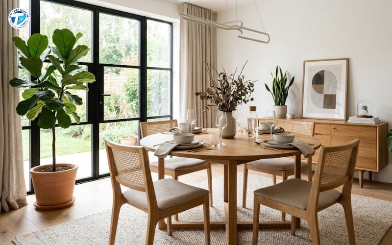 Tiêu Chí Lựa Chọn Bàn Ăn Tròn Gỗ Phù Hợp Với Từng Căn Bếp